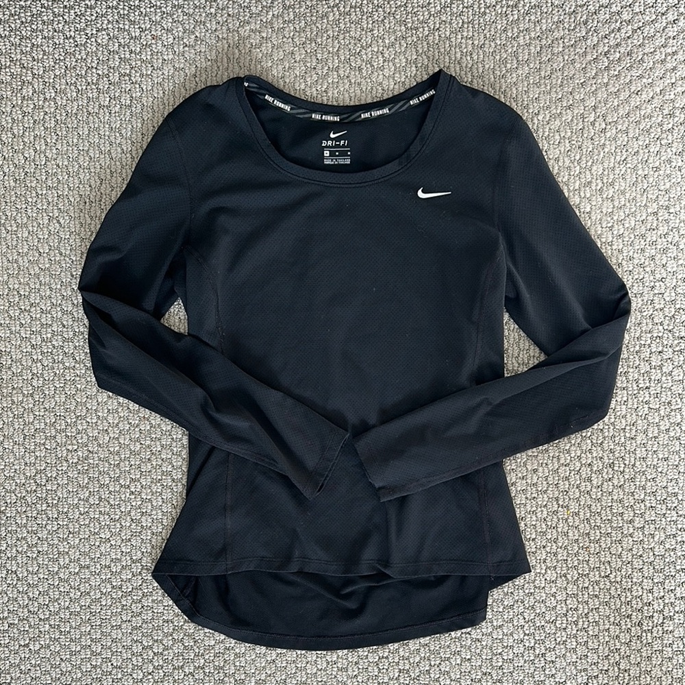 Nike Black Long Sleeve Fitted Tee